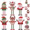 24 Sets Christmas Sign Craft Kits for Kids Winter Crafts with Beads Santa Claus Reindeer Elf Wood Ornament Christmas DIY Craft Art Kit for Holiday Party Favors Classroom Activities Decor